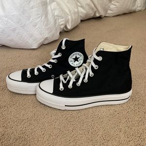Black platform converse